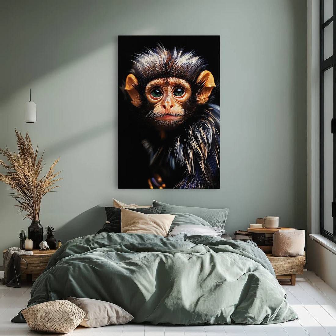 Wide-Eyed Young Monkey Giclée Print 231066 Visual Wall Art AR2:3V Giclée Print