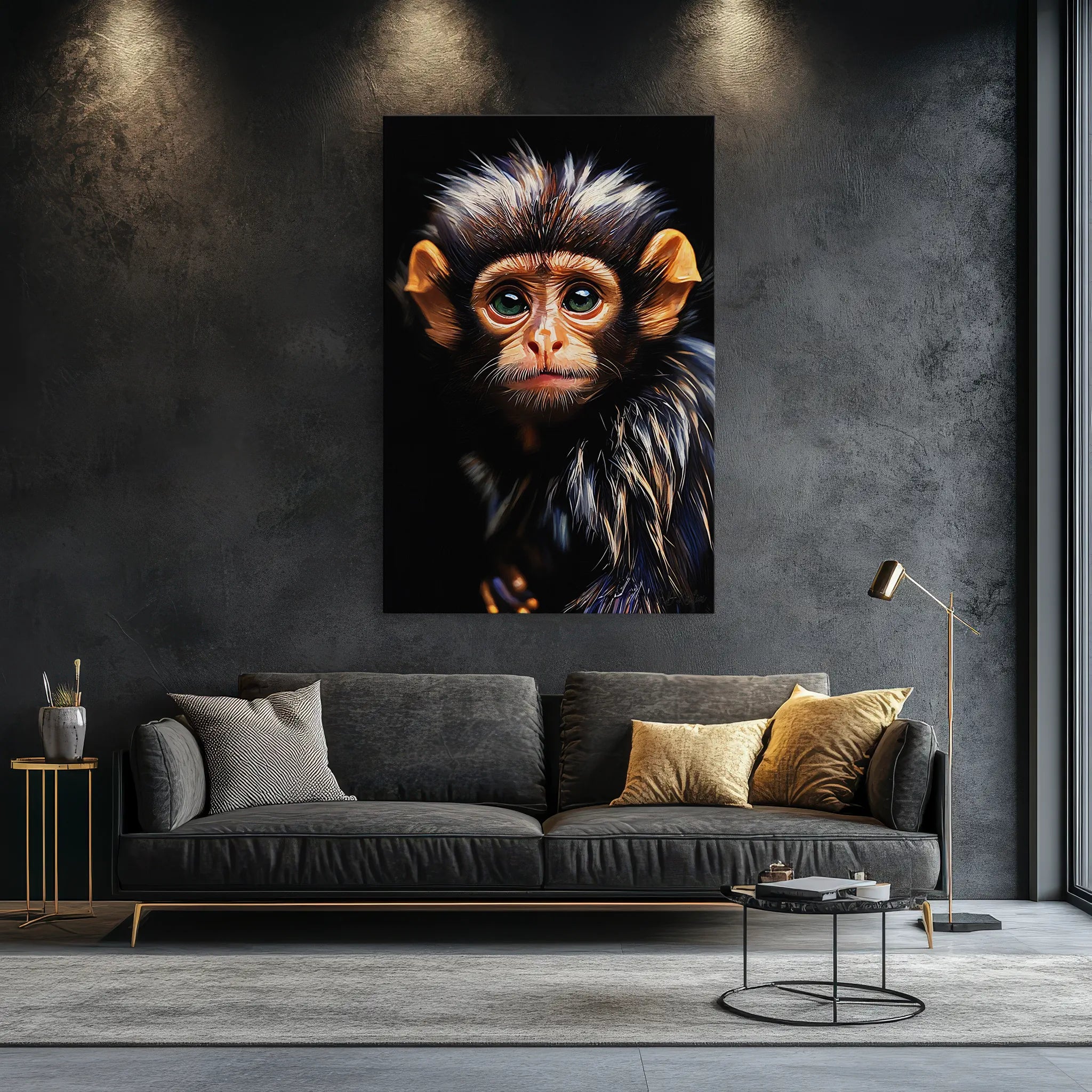 Wide-Eyed Young Monkey Giclée Print 231066 Visual Wall Art AR2:3V Giclée Print