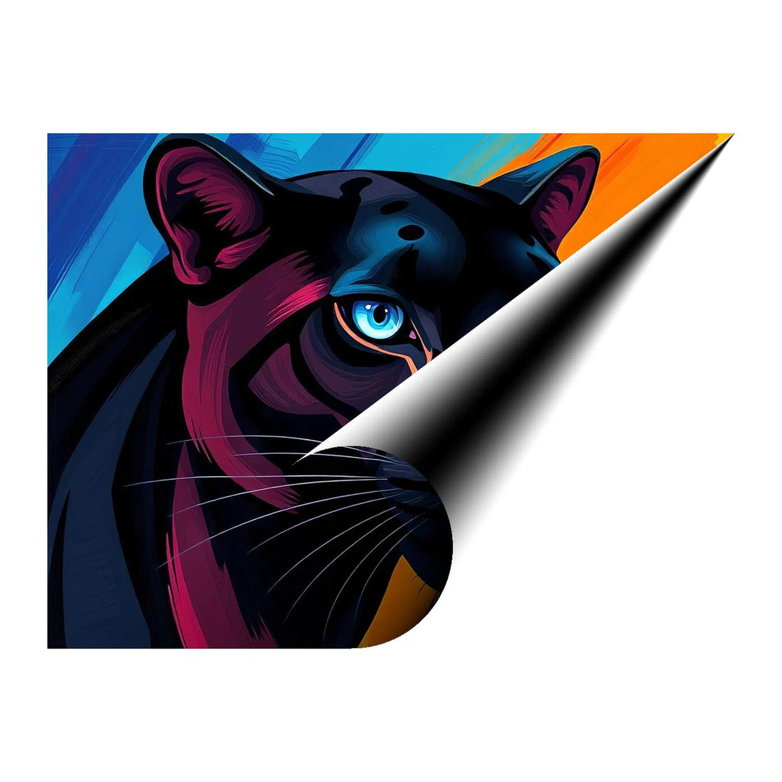 Wild Black Panther Giclée Print 43104 Giclée Rolled Canvas Print Visual Wall Art