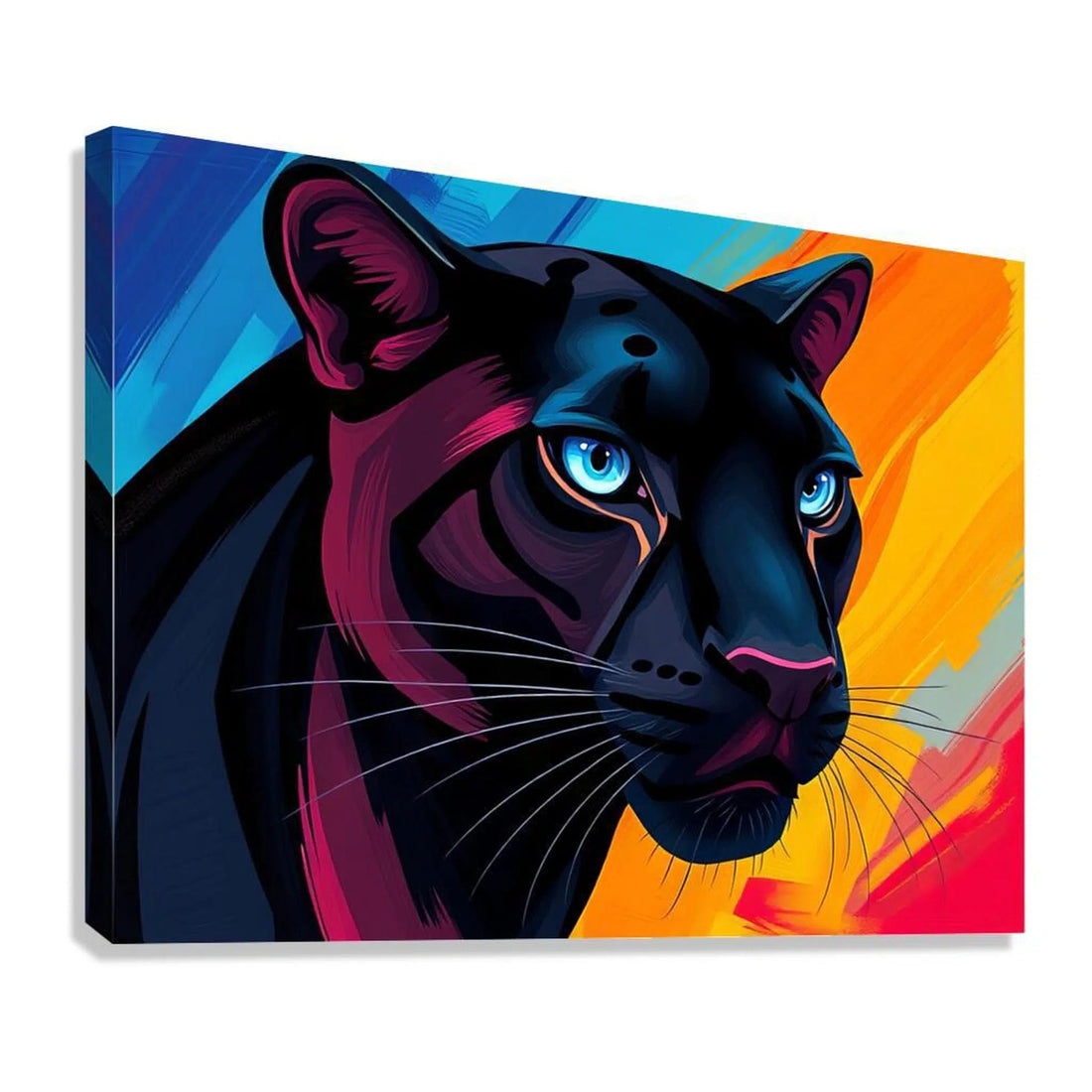 Wild Black Panther Giclée Print 43104 Giclée Stretched Canvas Print Visual Wall Art