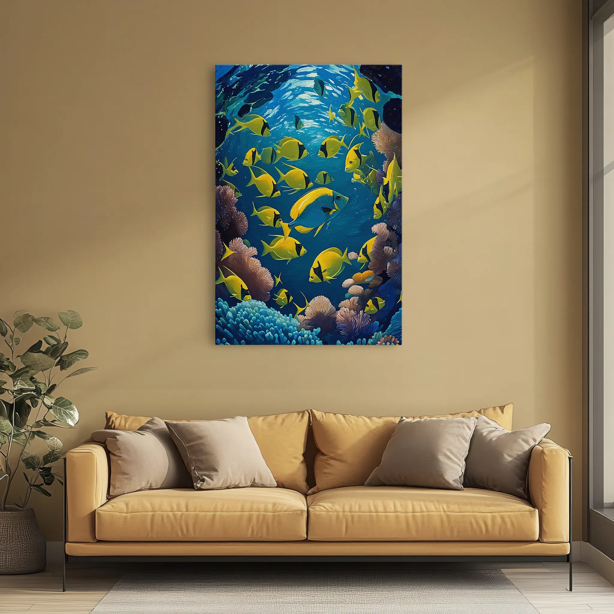 Yellow Reef School Giclée Print 231067 Visual Wall Art AR2:3V Giclée Print