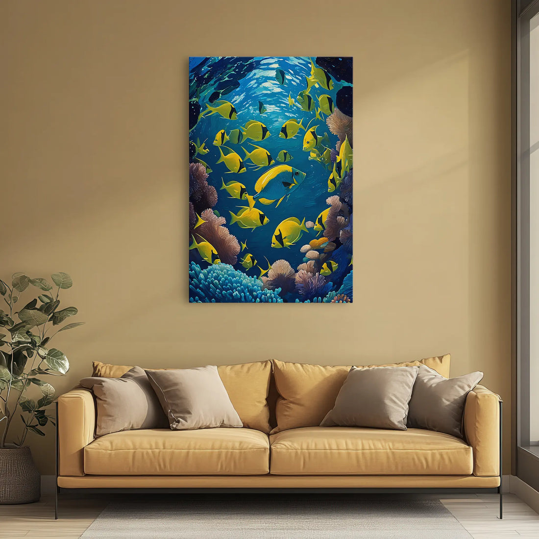 Yellow Reef School Giclée Print 231067 Visual Wall Art AR2:3V Giclée Print