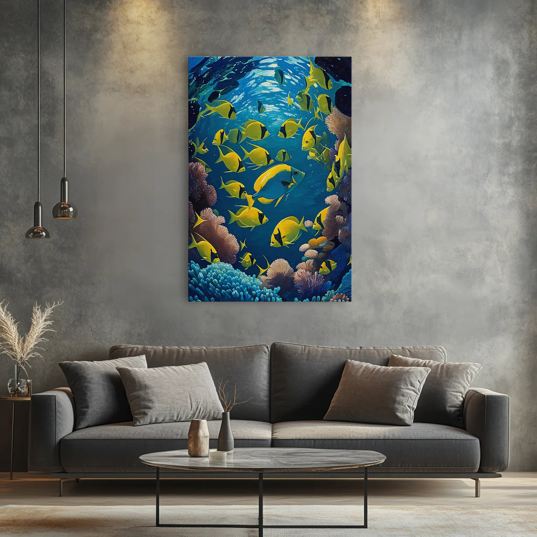 Yellow Reef School Giclée Print 231067 Visual Wall Art AR2:3V Giclée Print