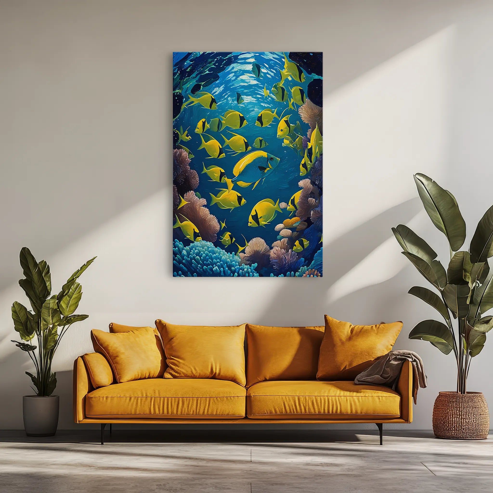 Yellow Reef School Giclée Print 231067 Visual Wall Art AR2:3V Giclée Print