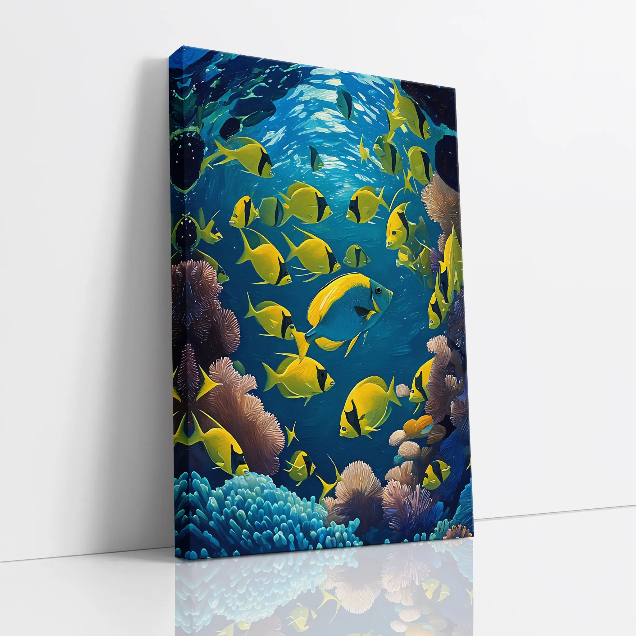 Yellow Reef School Giclée Print 231067 Visual Wall Art AR2:3V Giclée Print