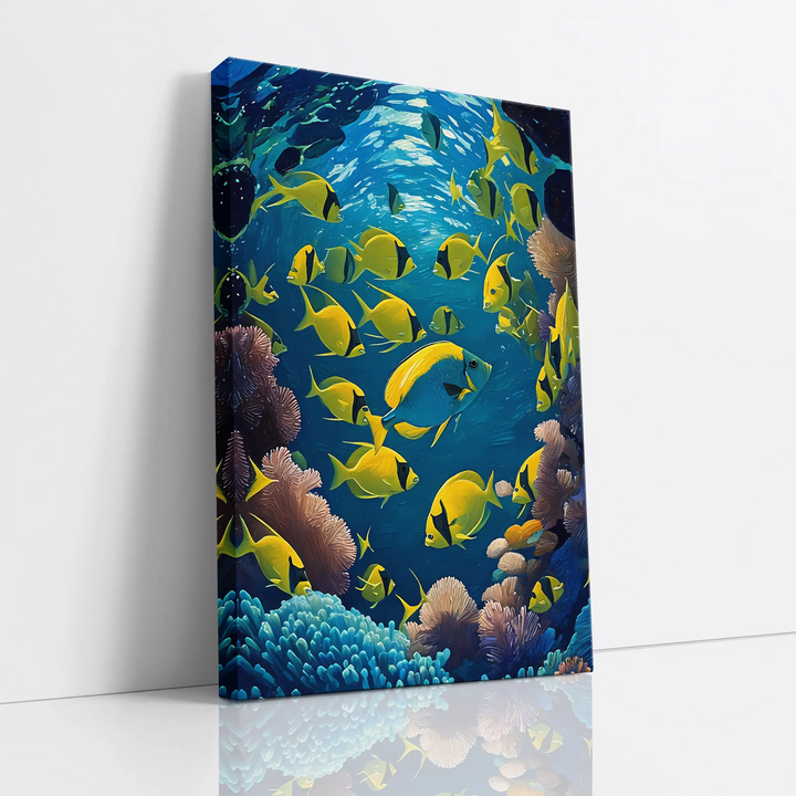 Yellow Reef School Giclée Print 231067 Visual Wall Art AR2:3V Giclée Print