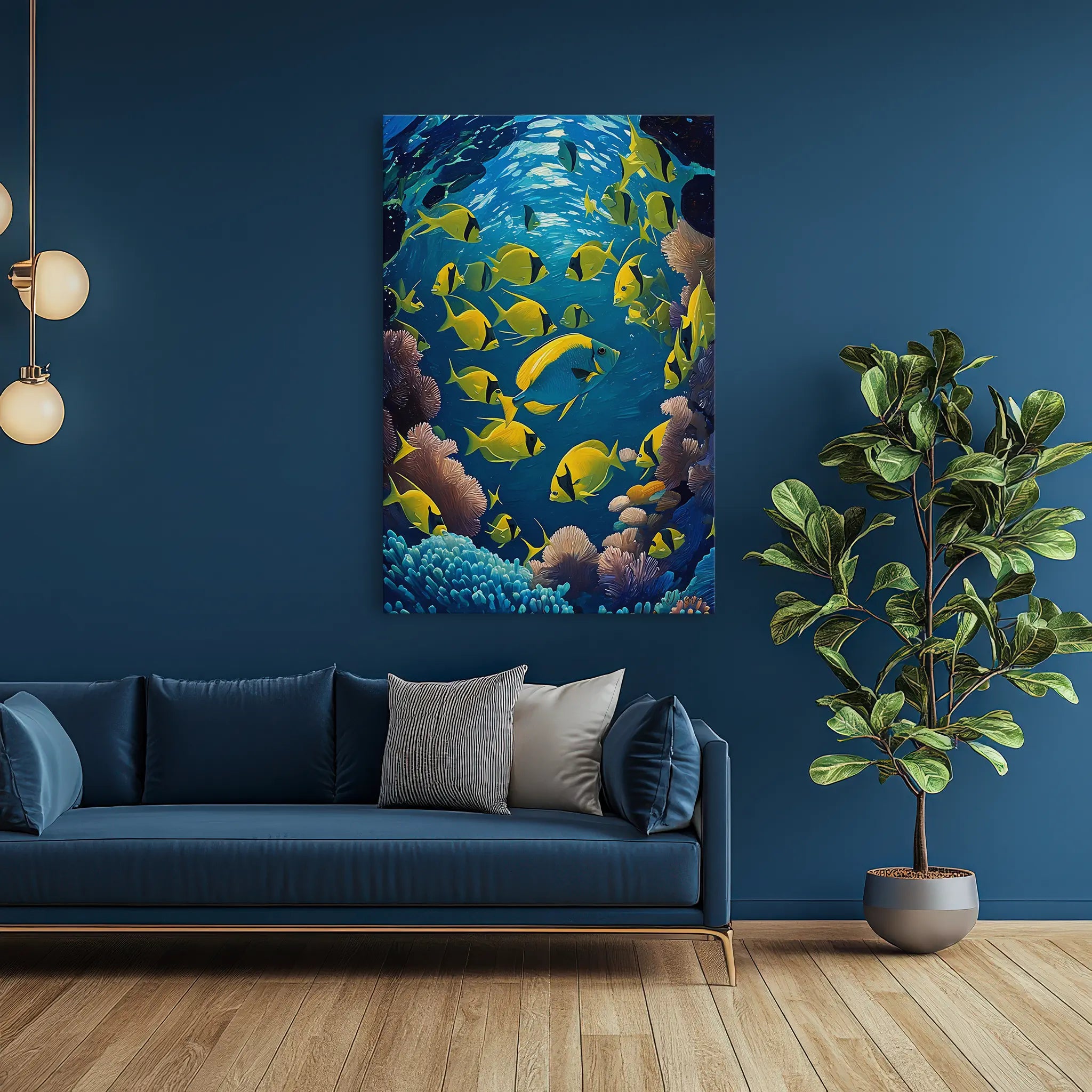 Yellow Reef School Giclée Print 231067 Visual Wall Art AR2:3V Giclée Print