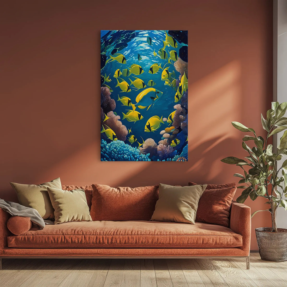 Yellow Reef School Giclée Print 231067 Visual Wall Art AR2:3V Giclée Print