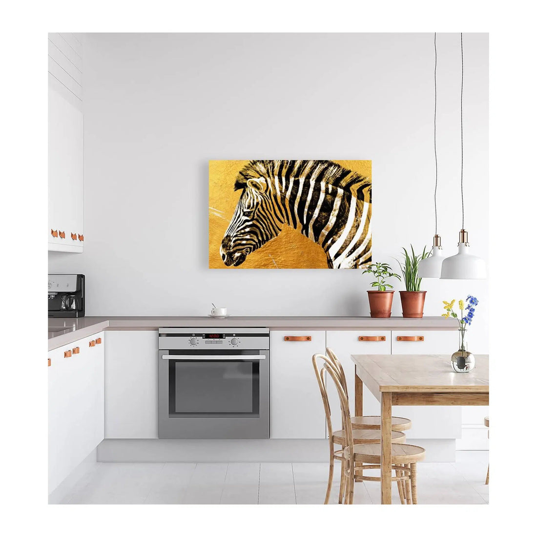 Zebra Gold Giclée Print 32910 Visual Wall Art