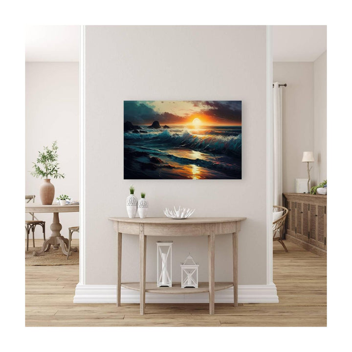 A Moment At Seacoast Sunrise, Ocean Art Print 32500 Visual Wall Art