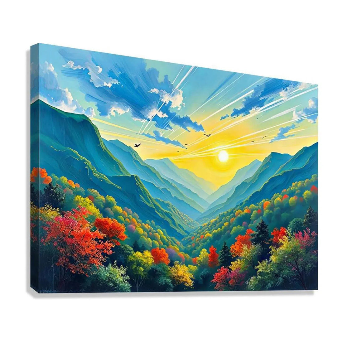 A Nestled Valley Nature Art Print 43700 Giclée Stretched Canvas Print Visual Wall Art