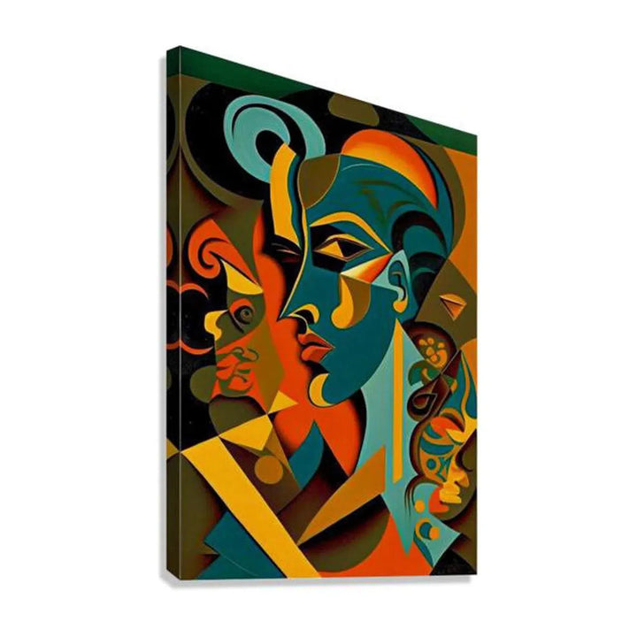 A Romano-Egyptian, Ethnic Abstract Art Print 23143 Giclée Stretched Canvas Print Visual Wall Art