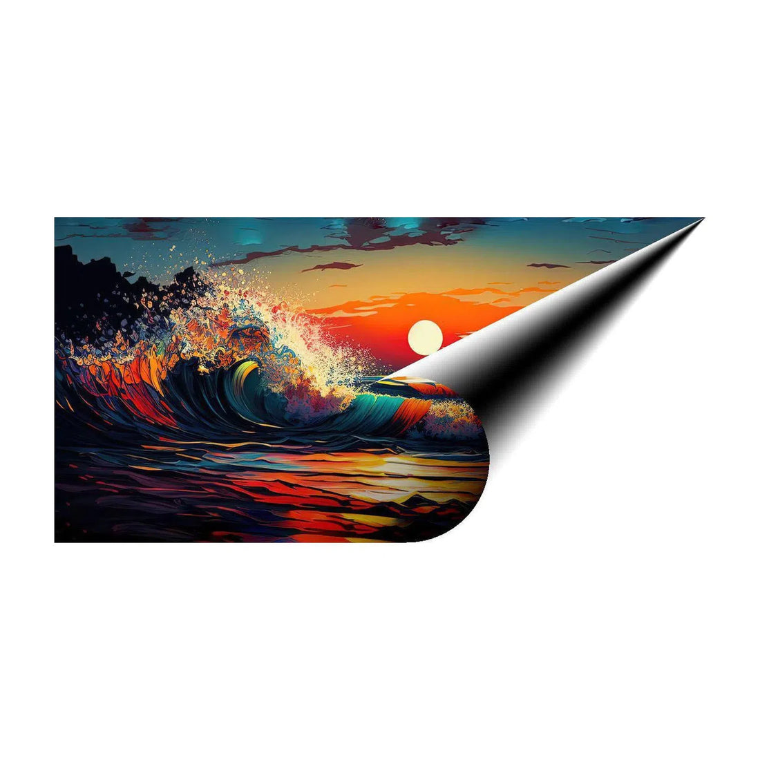 Vibrant Sunset Shores Ocean Art Print 21801 – Visual Wall Art Vibrant Sunset Shores Ocean Art Print 21801 – Visual Wall Art