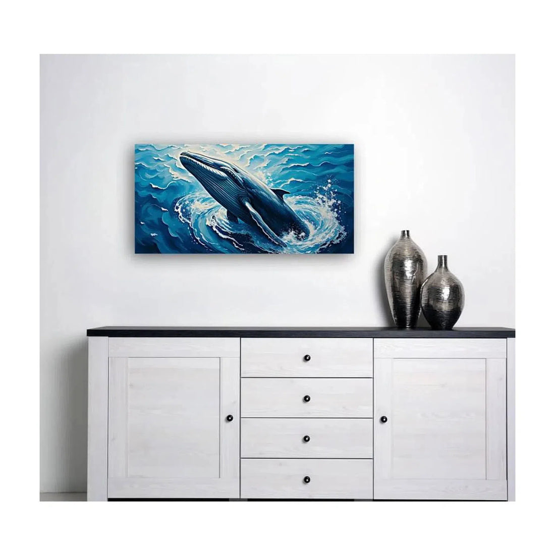 A Surfacing Whale, Animal Art Print 21500 Visual Wall Art