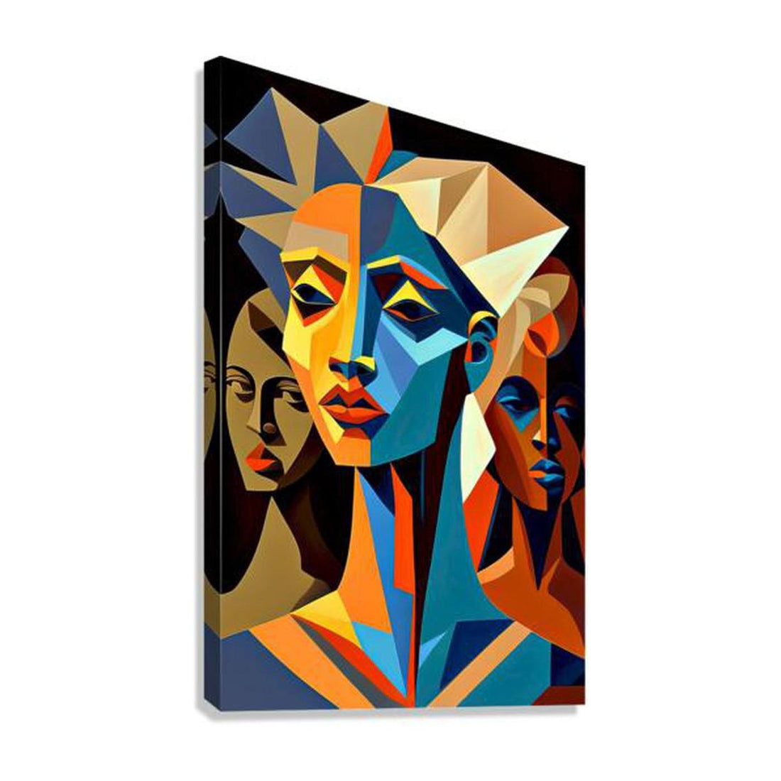 African Skin Tones, Ethnic Abstract Art Print 23134 Giclée Stretched Canvas Print Visual Wall Art