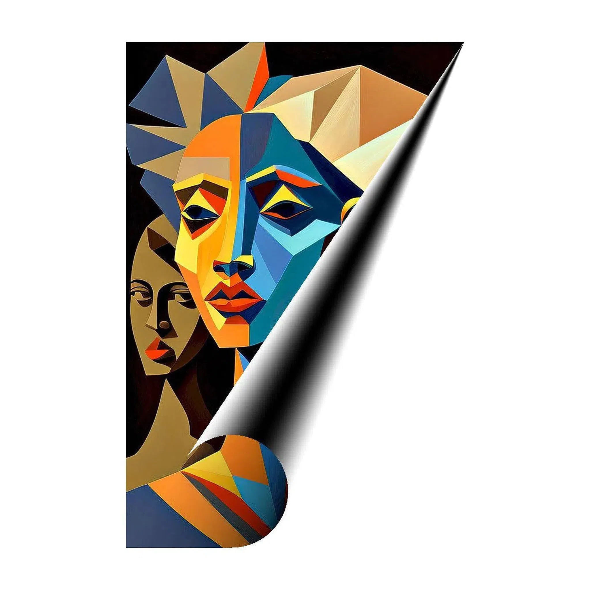 African Skin Tones, Ethnic Abstract Art Print 23134 Giclée Rolled Canvas Print Visual Wall Art