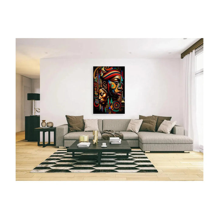 Afro Heritage, Ethnic Abstract Art Print 23155 Visual Wall Art