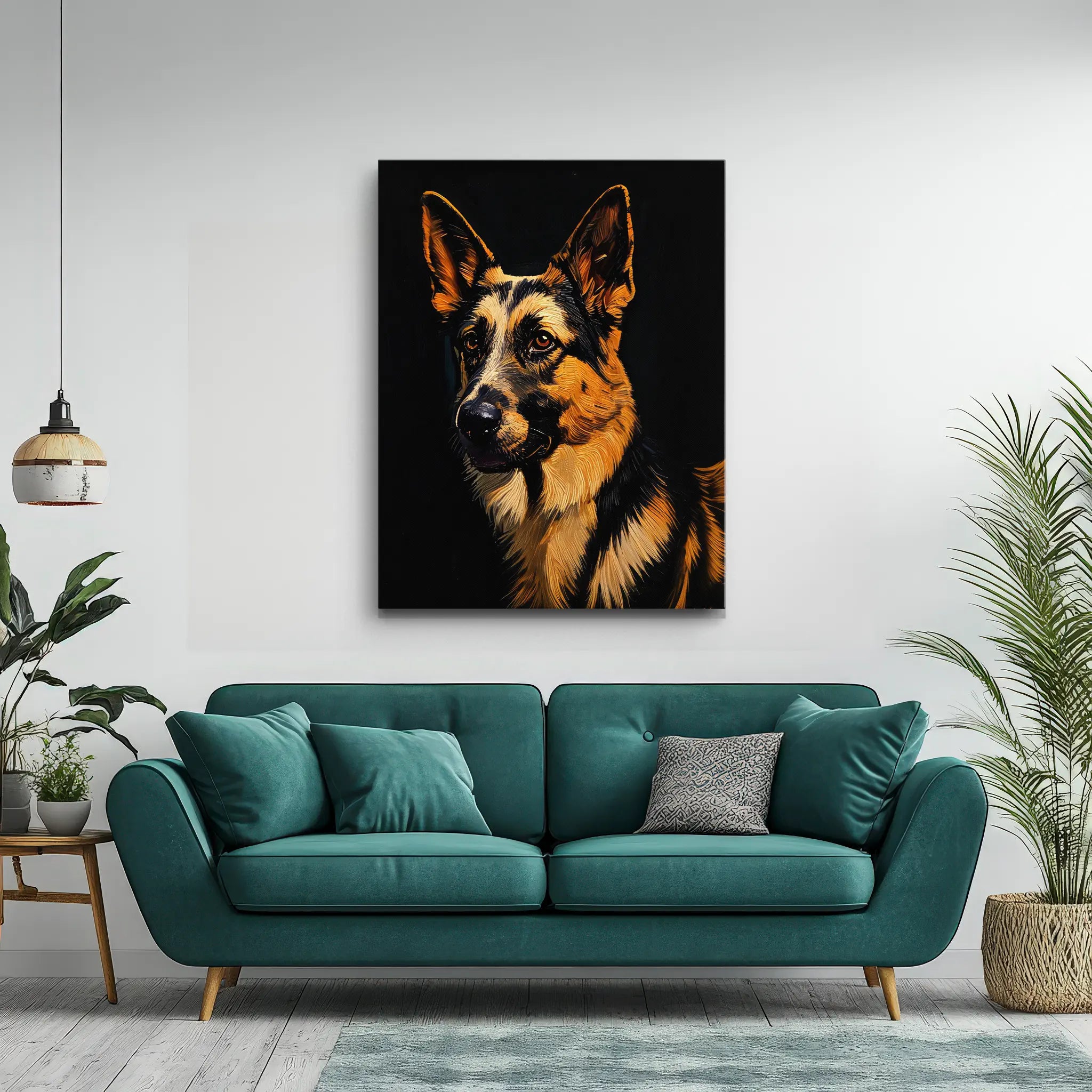 Alert German Shepherd Giclée Print 456001 Visual Wall Art AR3:4V-AR4:5V Giclée Print