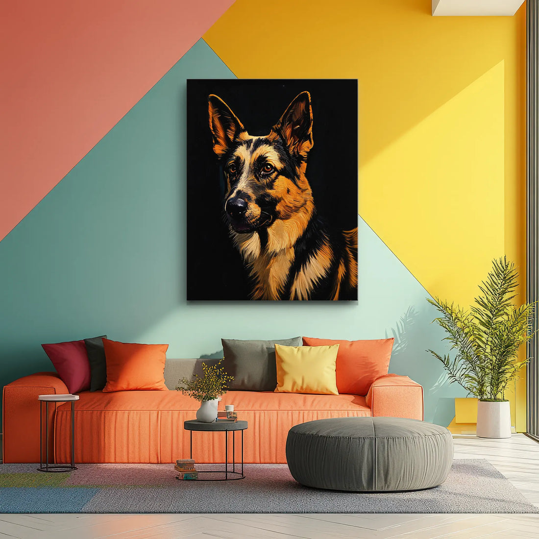 Alert German Shepherd Giclée Print 456001 Visual Wall Art AR3:4V-AR4:5V Giclée Print