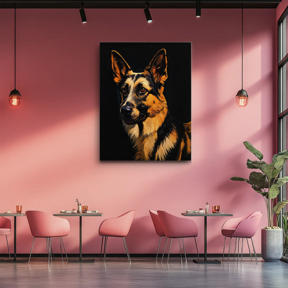 Alert German Shepherd Giclée Print 456001 Visual Wall Art AR3:4V-AR4:5V Giclée Print