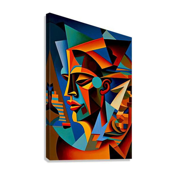 An Egyptian Pharaoh, Ethnic Abstract Art Print 23146 Giclée Stretched Canvas Print Visual Wall Art