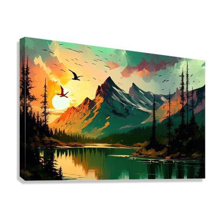 Another Day Gone, Landscape Nature Art Print 32324 Giclée Stretched Canvas Print Visual Wall Art