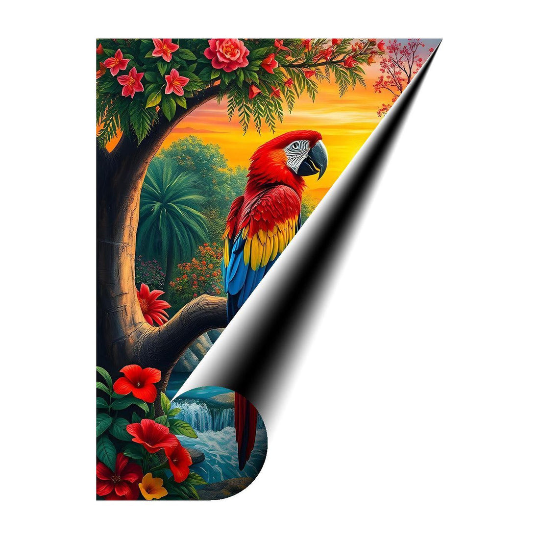 Ara Macao Scarlet Macaw, Bird Art Print 34251 Giclee Rolled Canvas Print Visual Wall Art