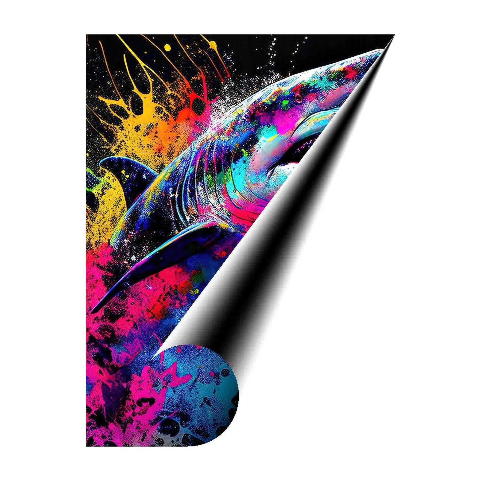 Arising Shark Surfacing, Ocean Animal Art Print 34102 Giclée Fine Art Matte Paper Print Visual Wall Art