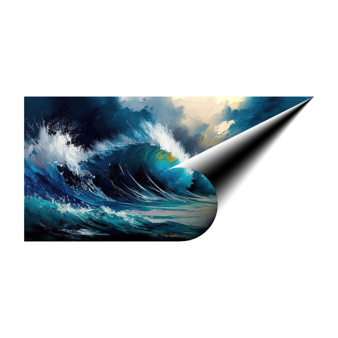 Artistry Tidal Waves Wind, Sea Ocean Art Print 21807 Giclee Rolled Canvas Print Visual Wall Art