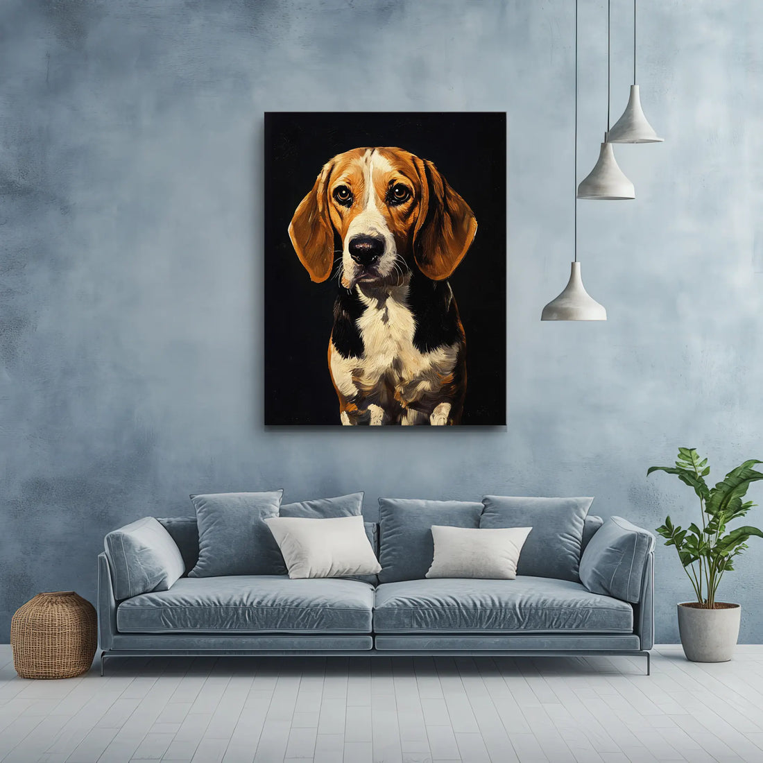 Attentive Beagle Giclée Print 456002 Visual Wall Art AR3:4V-AR4:5V Giclée Print