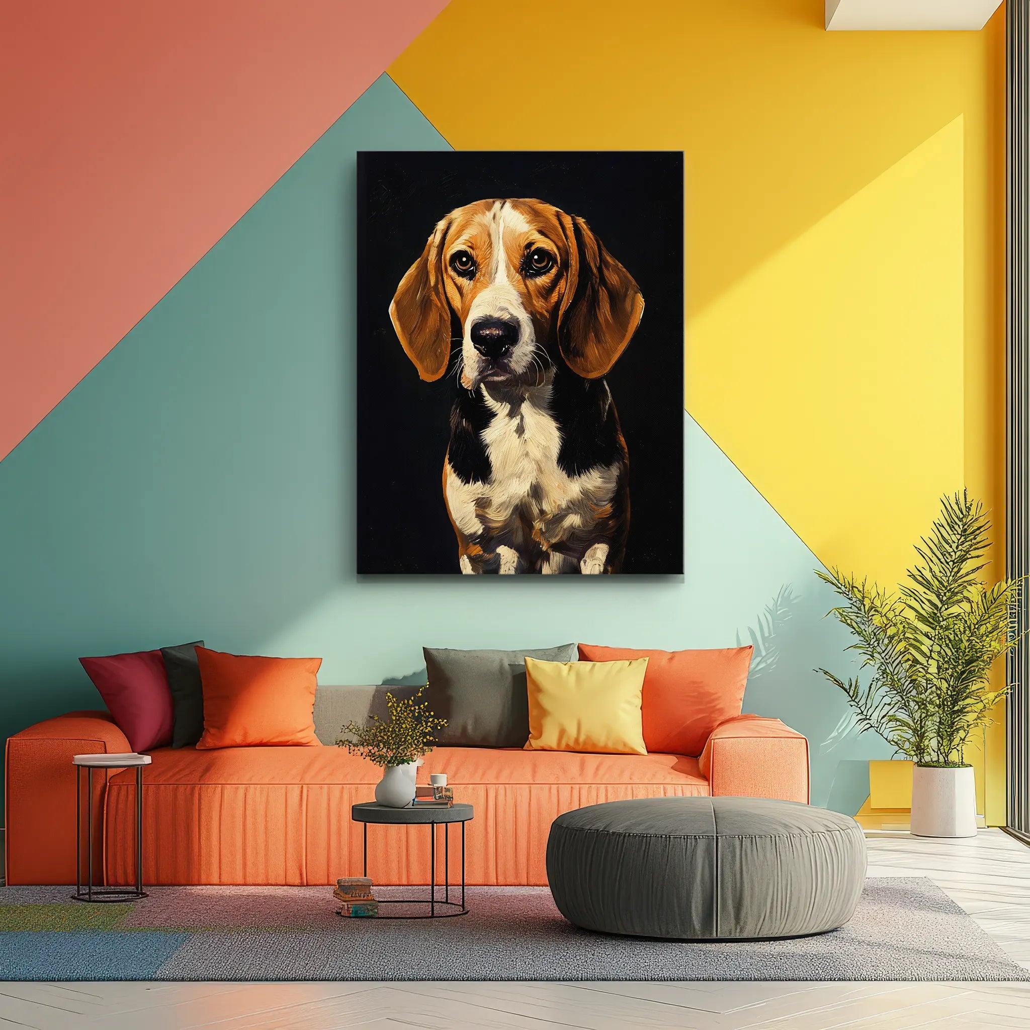 Attentive Beagle Giclée Print 456002 Visual Wall Art AR3:4V-AR4:5V Giclée Print