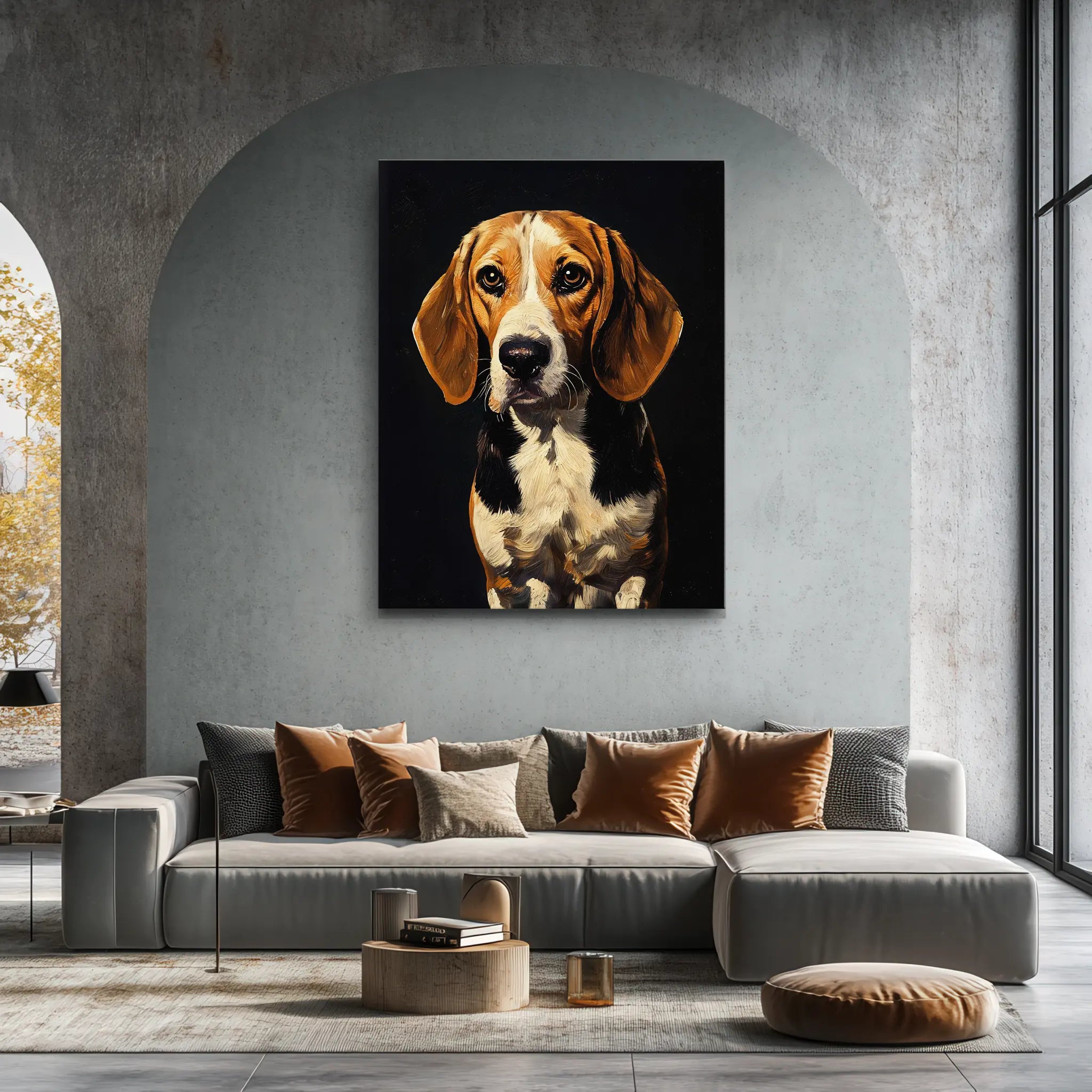 Attentive Beagle Giclée Print 456002 Visual Wall Art AR3:4V-AR4:5V Giclée Print