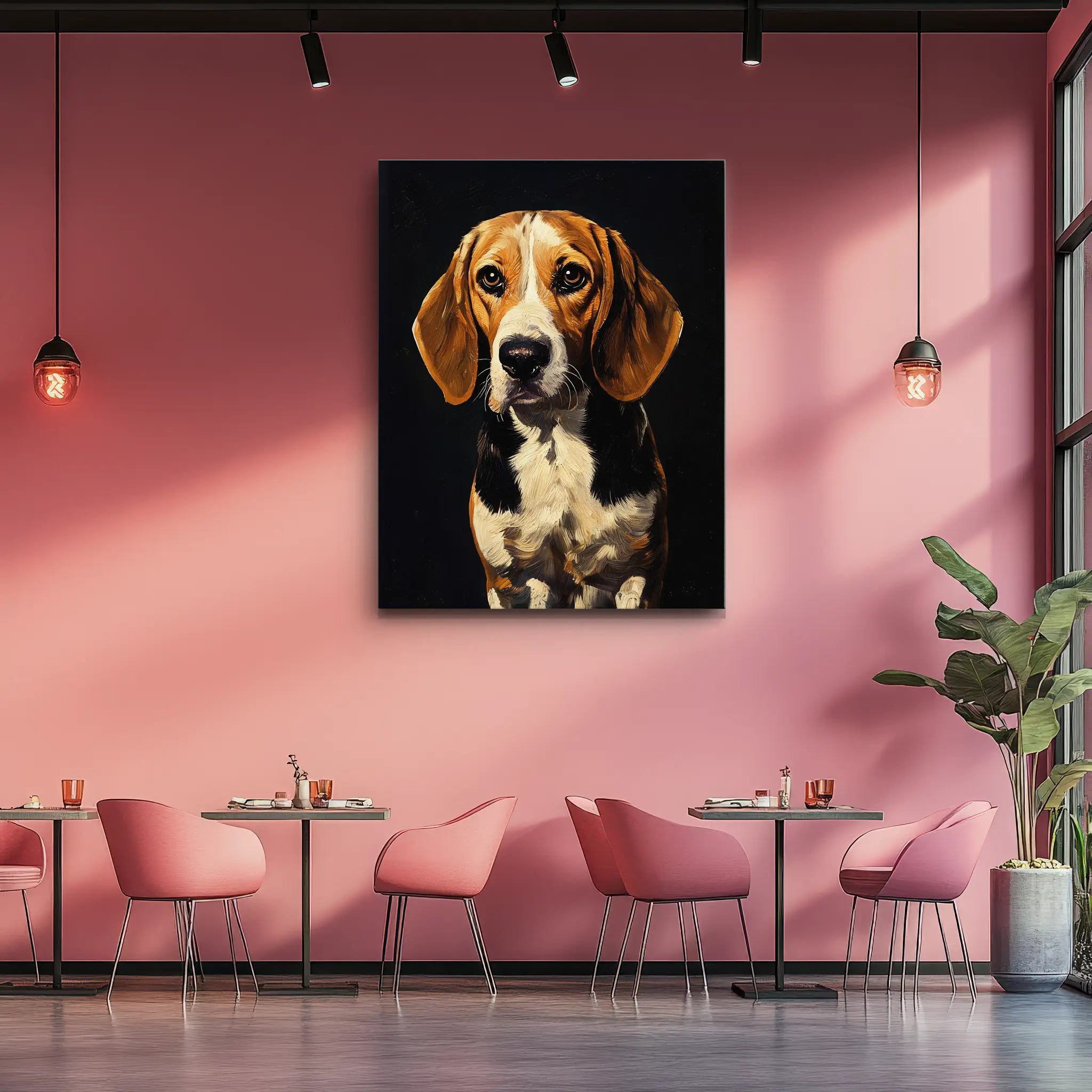 Attentive Beagle Giclée Print 456002 Visual Wall Art AR3:4V-AR4:5V Giclée Print