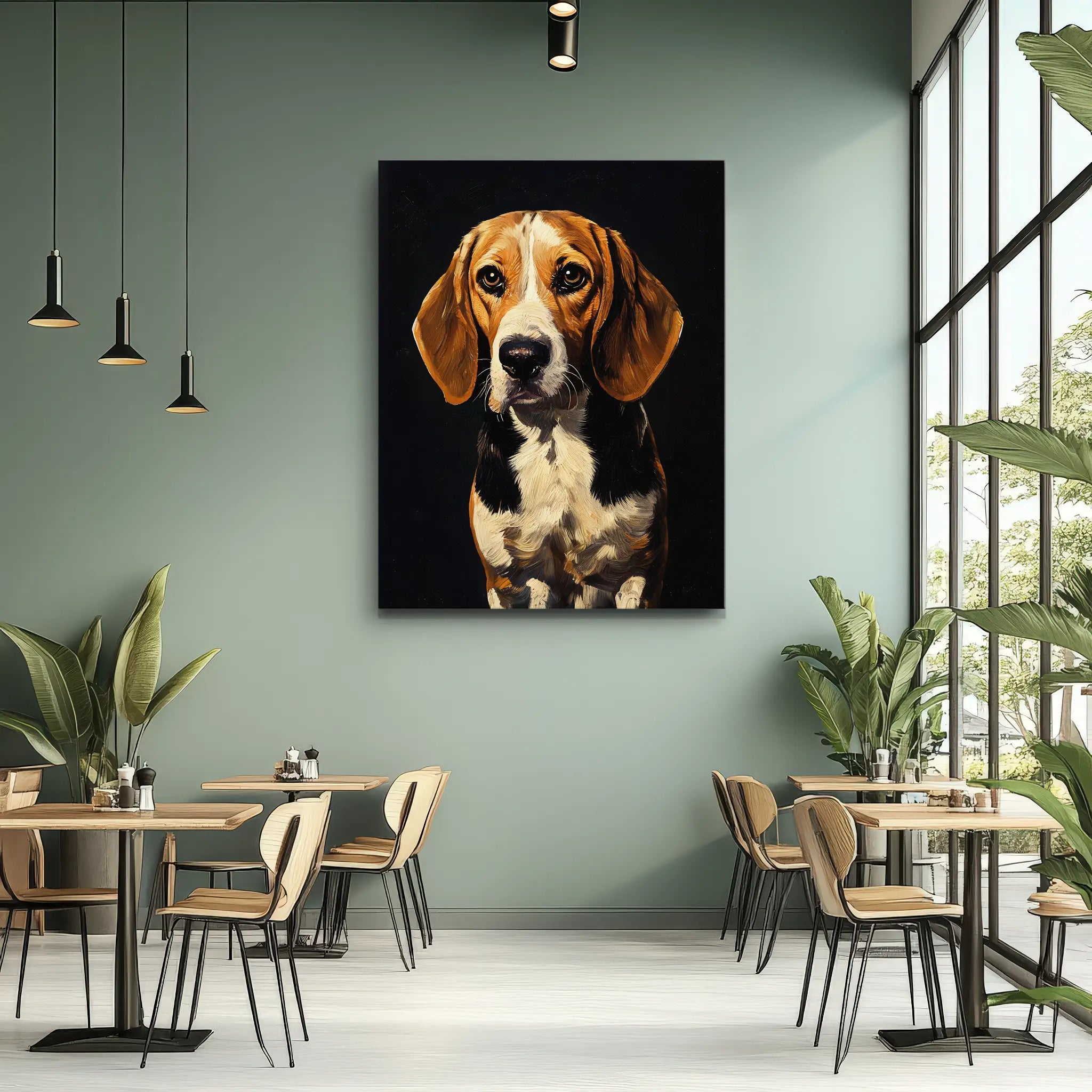 Attentive Beagle Giclée Print 456002 Visual Wall Art AR3:4V-AR4:5V Giclée Print