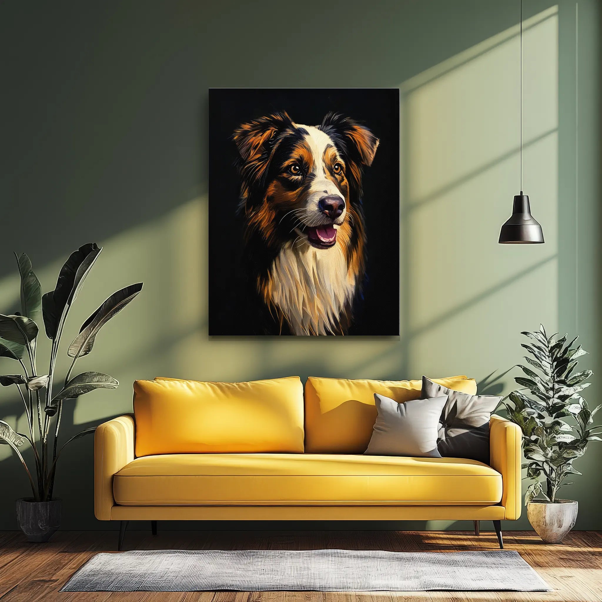 Australian Shepherd Artistic Aussie Giclée Print 456003 Visual Wall Art AR3:4V-AR4:5V Giclée Print