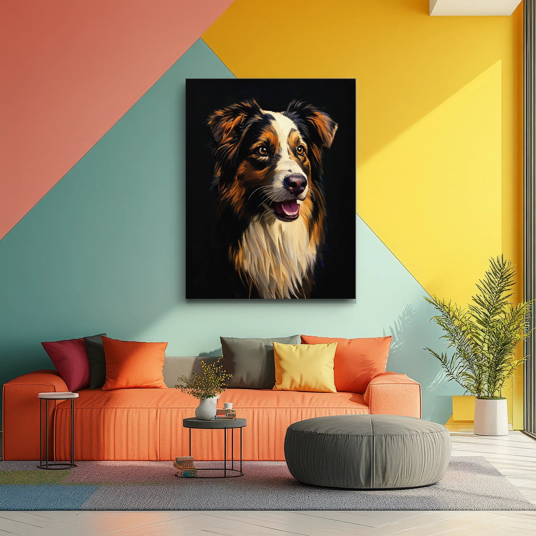 Australian Shepherd Artistic Aussie Giclée Print 456003 Visual Wall Art AR3:4V-AR4:5V Giclée Print