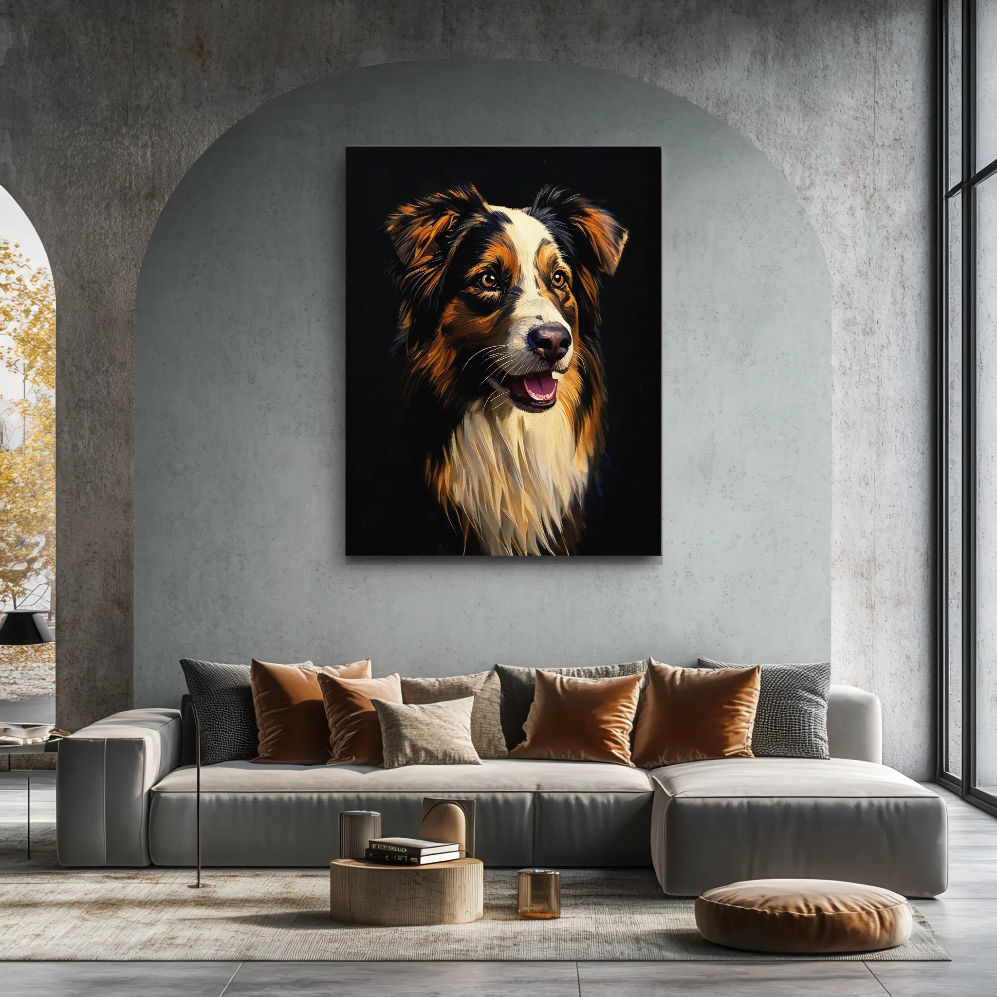 Australian Shepherd Artistic Aussie Giclée Print 456003 Visual Wall Art AR3:4V-AR4:5V Giclée Print