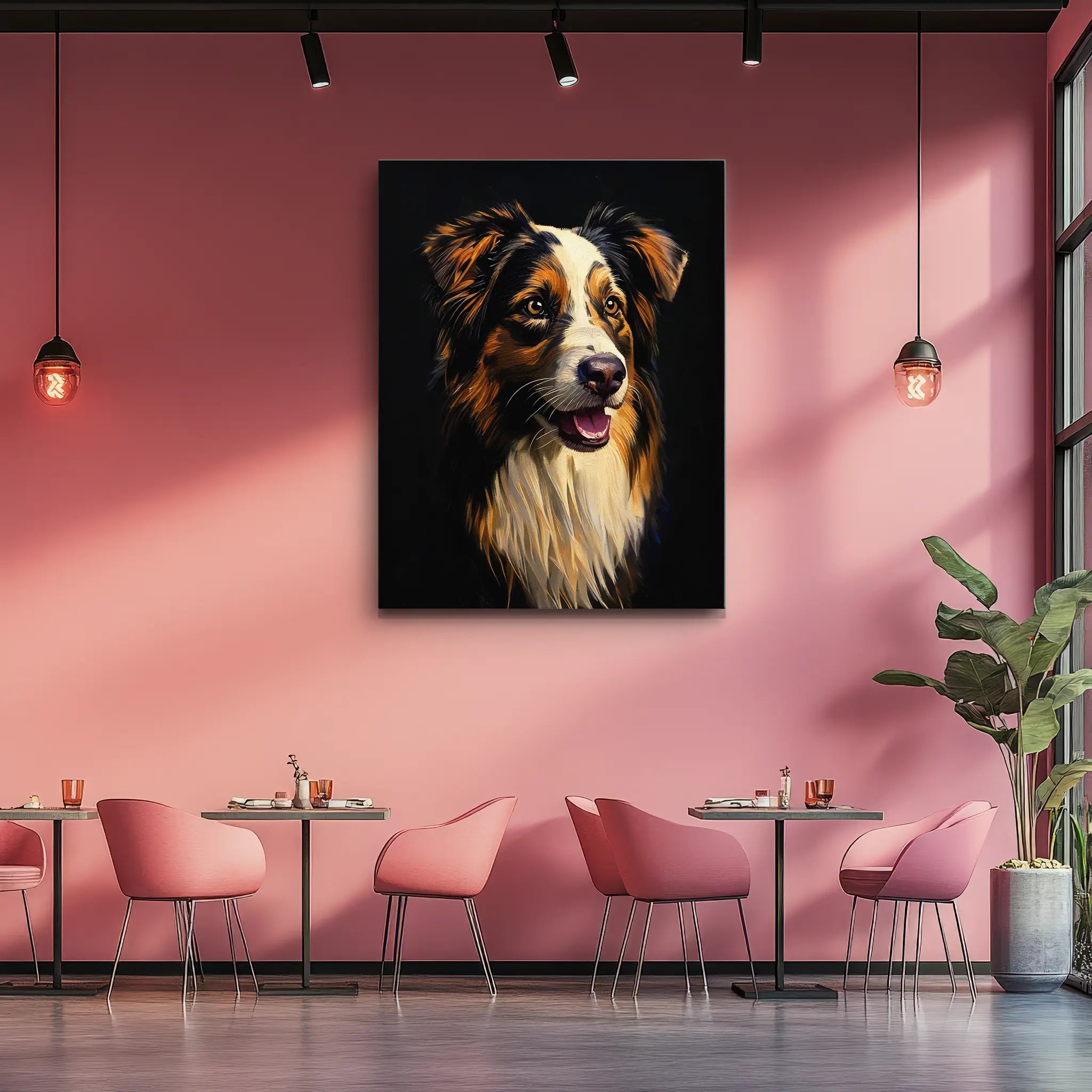 Australian Shepherd Artistic Aussie Giclée Print 456003 Visual Wall Art AR3:4V-AR4:5V Giclée Print