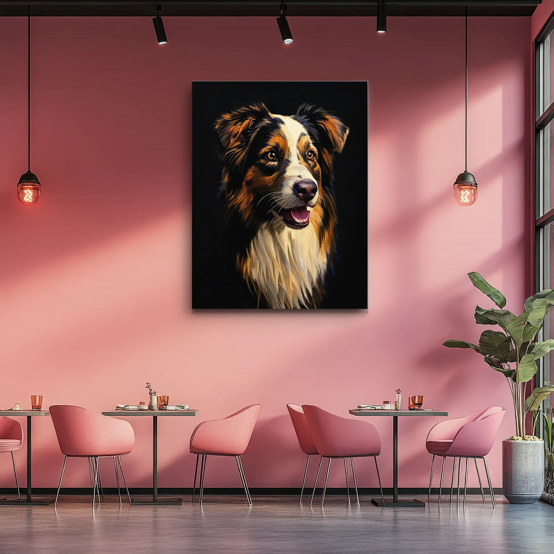 Australian Shepherd Artistic Aussie Giclée Print 456003 Visual Wall Art AR3:4V-AR4:5V Giclée Print