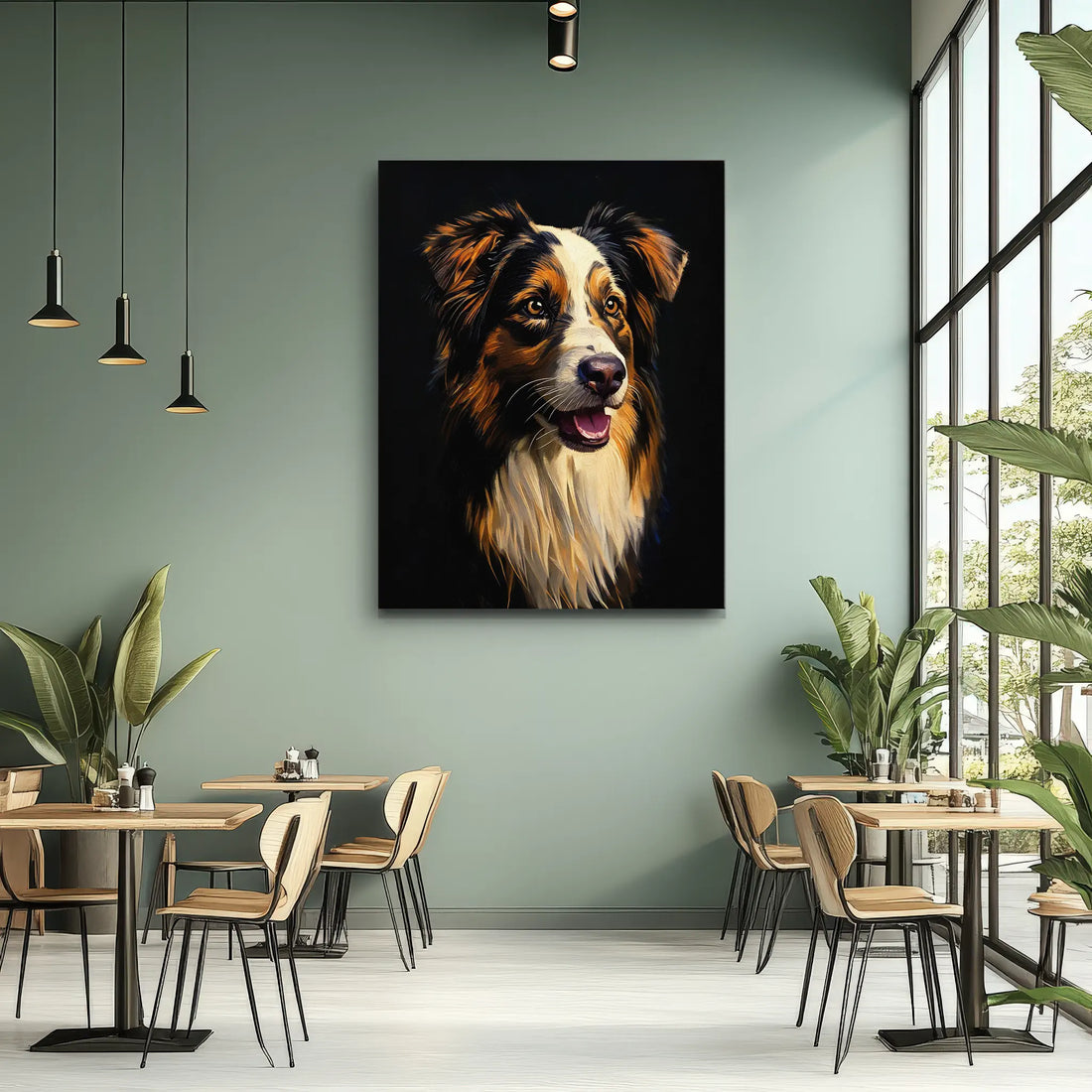Australian Shepherd Artistic Aussie Giclée Print 456003 Visual Wall Art AR3:4V-AR4:5V Giclée Print