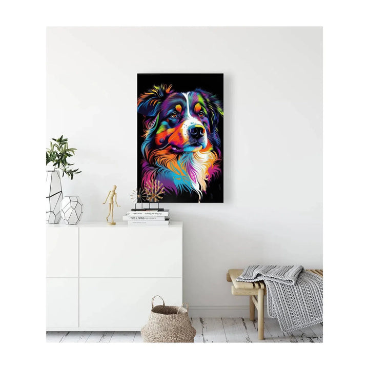 Australian Shepherd Dog, Pet Portrait Print 23701 Visual Wall Art