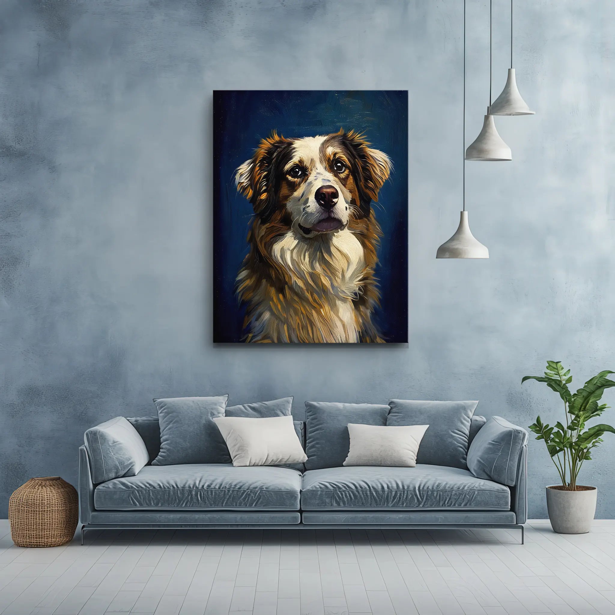 Australian Shepherd Gentle Aussie Gaze Giclée Print 456004 Visual Wall Art AR3:4V-AR4:5V Giclée Print