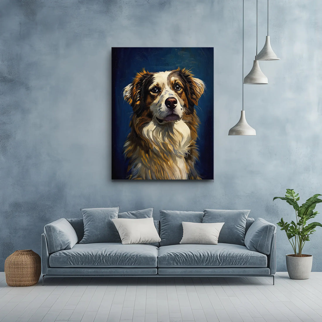 Australian Shepherd Gentle Aussie Gaze Giclée Print 456004 Visual Wall Art AR3:4V-AR4:5V Giclée Print