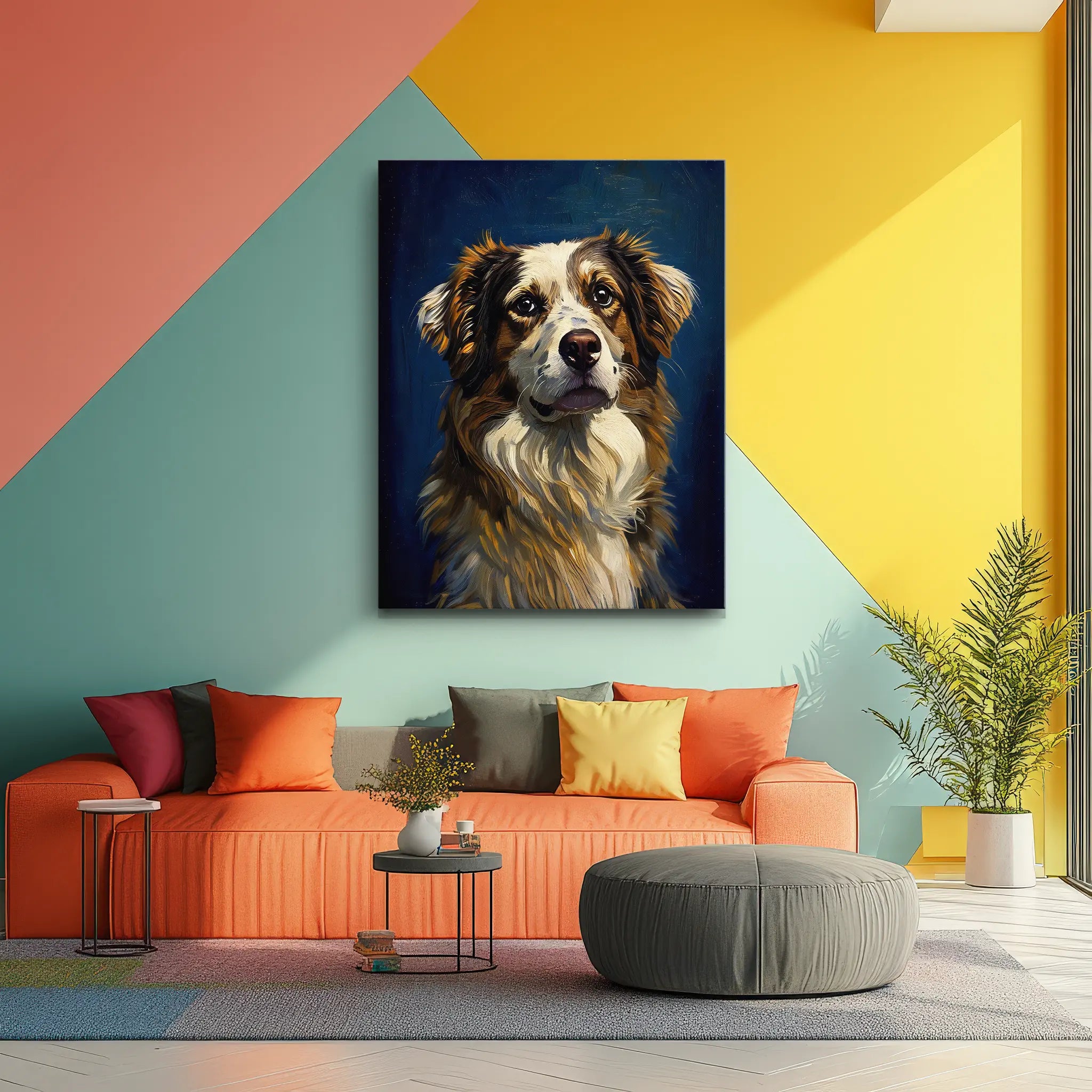 Australian Shepherd Gentle Aussie Gaze Giclée Print 456004 Visual Wall Art AR3:4V-AR4:5V Giclée Print