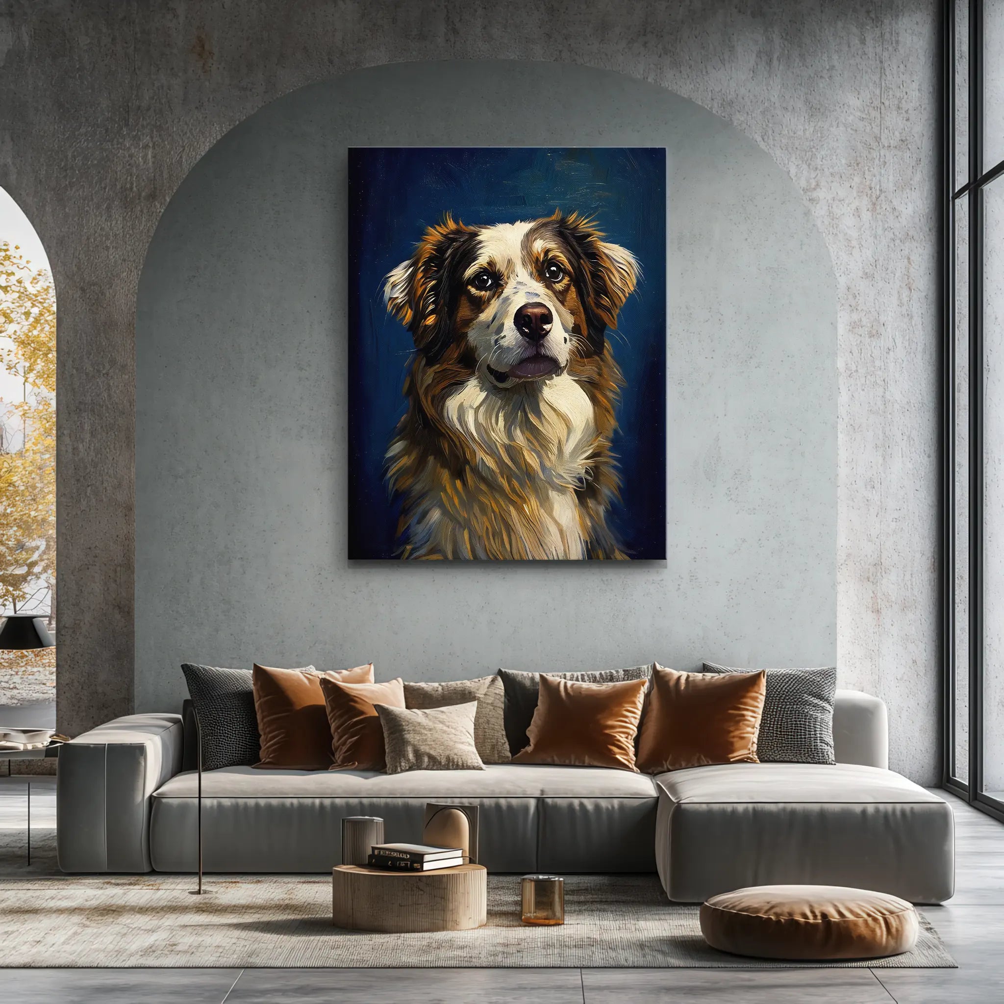 Australian Shepherd Gentle Aussie Gaze Giclée Print 456004 Visual Wall Art AR3:4V-AR4:5V Giclée Print