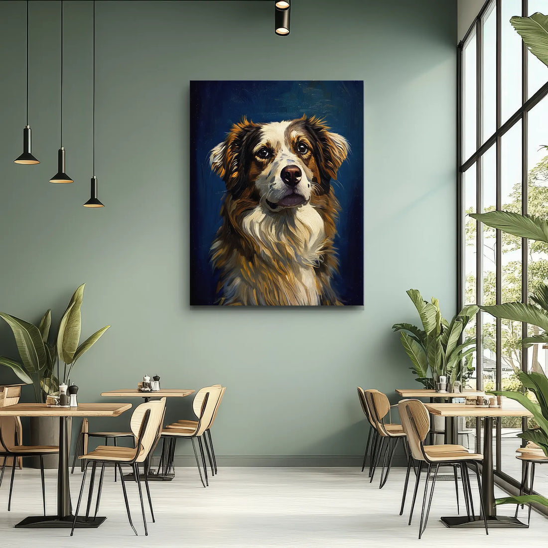 Australian Shepherd Gentle Aussie Gaze Giclée Print 456004 Visual Wall Art AR3:4V-AR4:5V Giclée Print