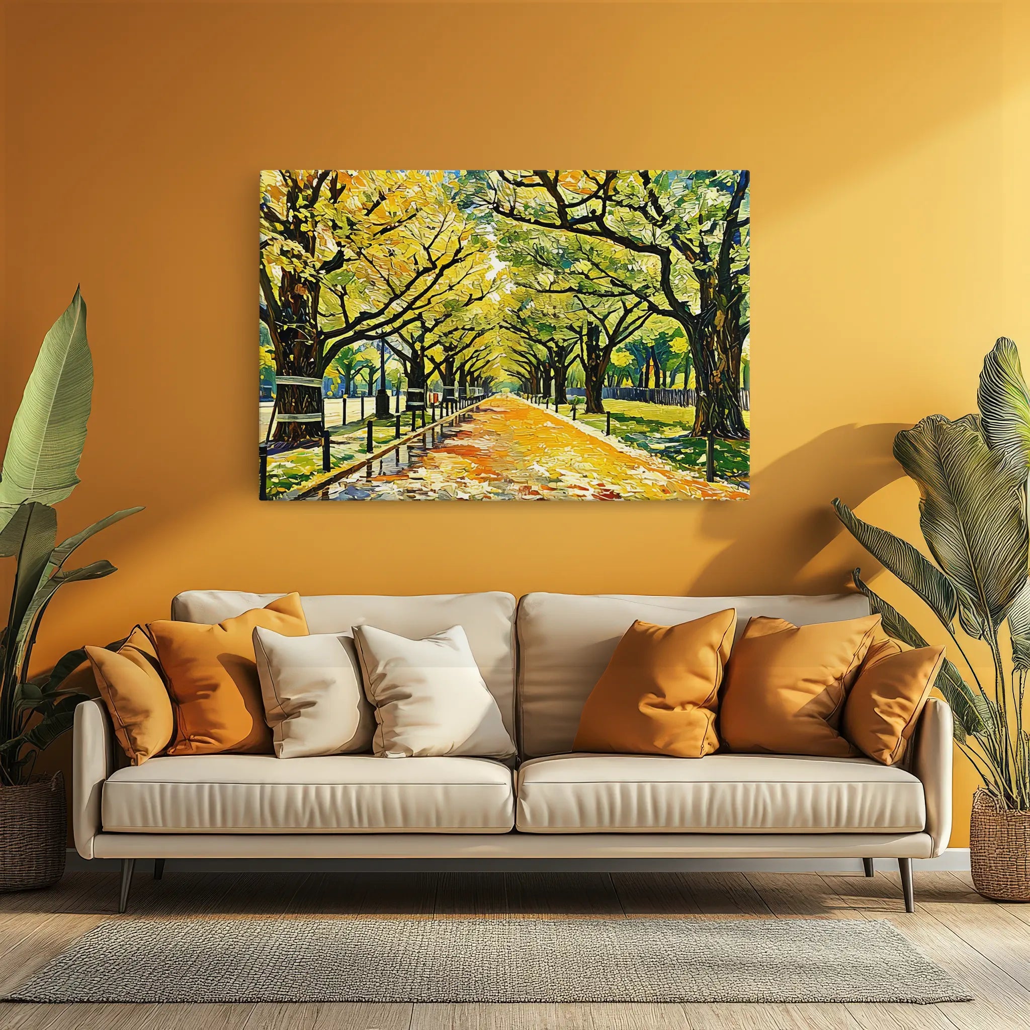 Autumn Tree-Lined Avenue Giclée Print 323002 Visual Wall Art AR3:2H Giclée Print