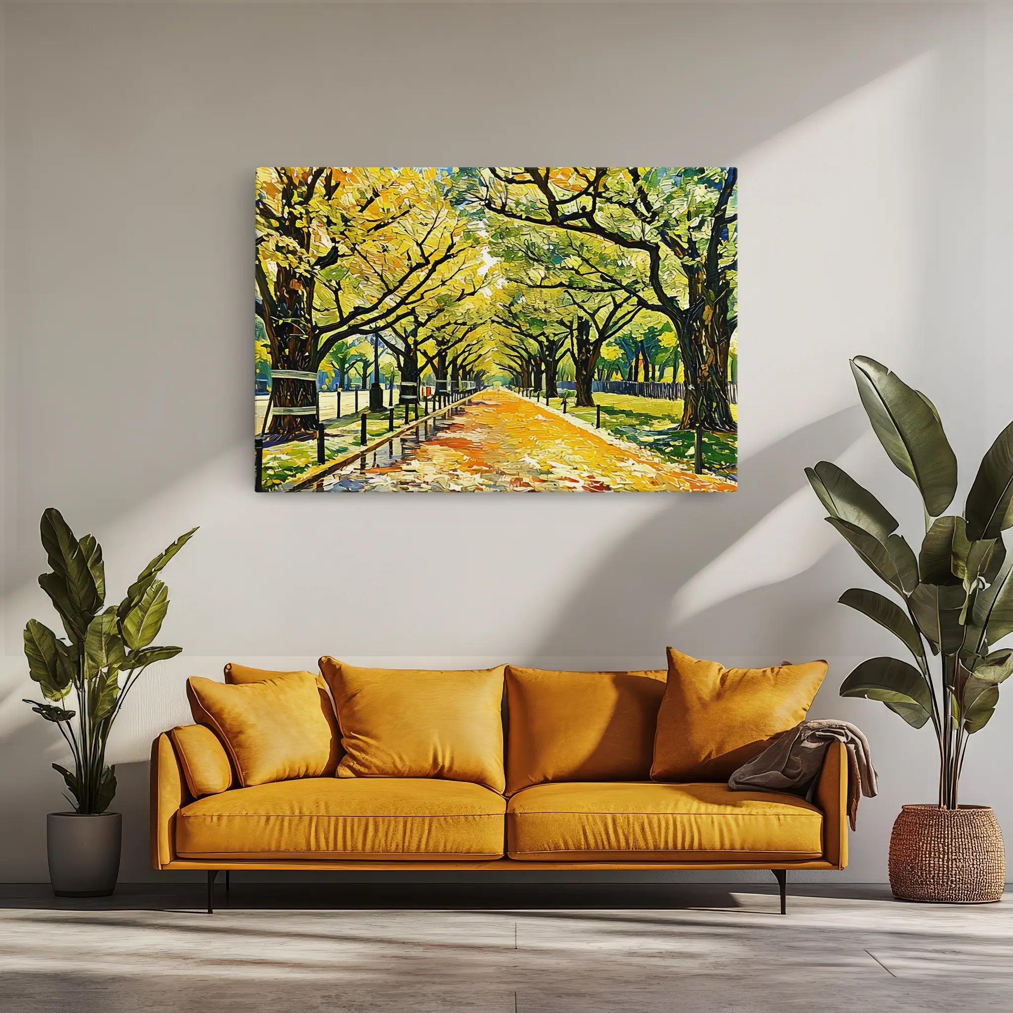 Autumn Tree-Lined Avenue Giclée Print 323002 Visual Wall Art AR3:2H Giclée Print