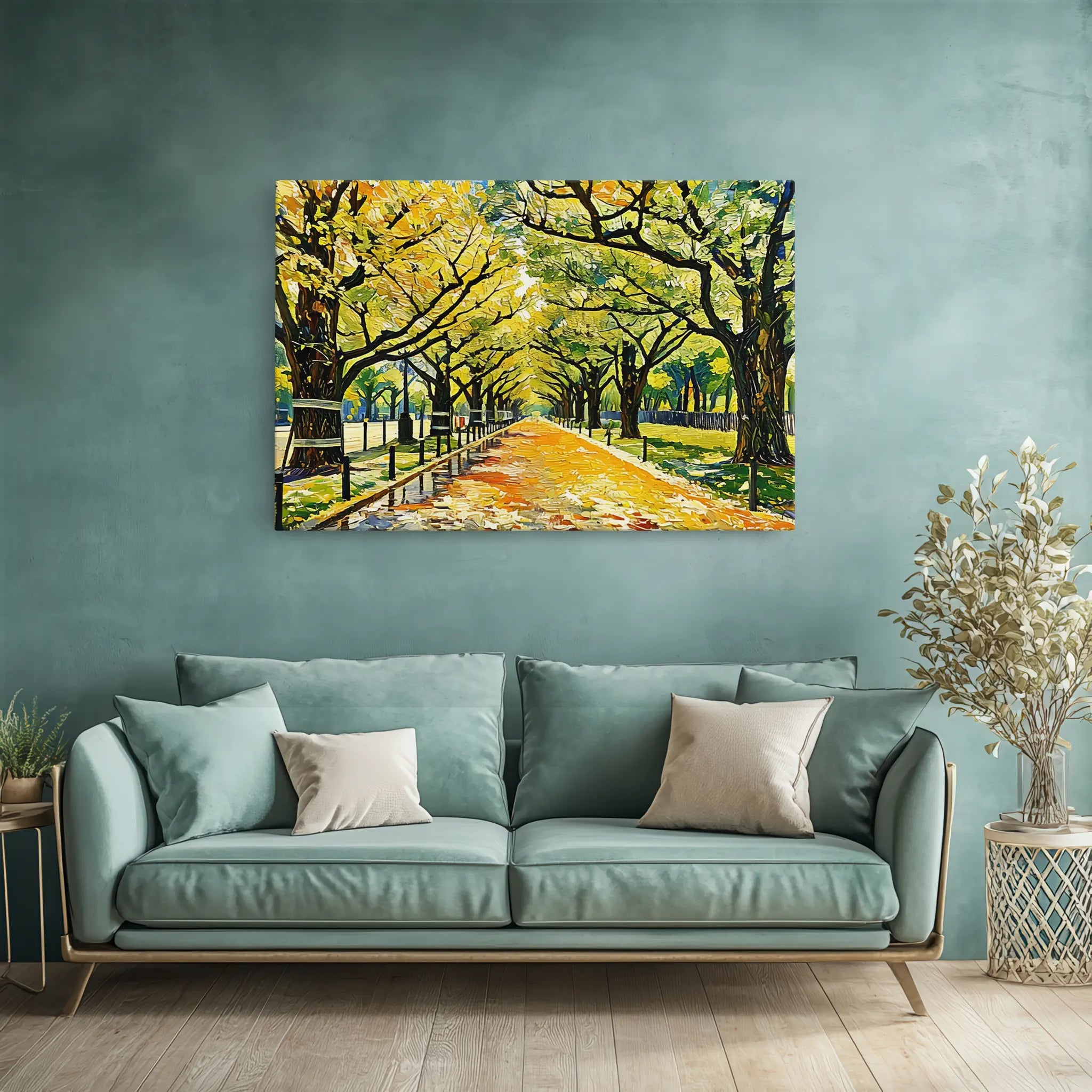 Autumn Tree-Lined Avenue Giclée Print 323002 Visual Wall Art AR3:2H Giclée Print