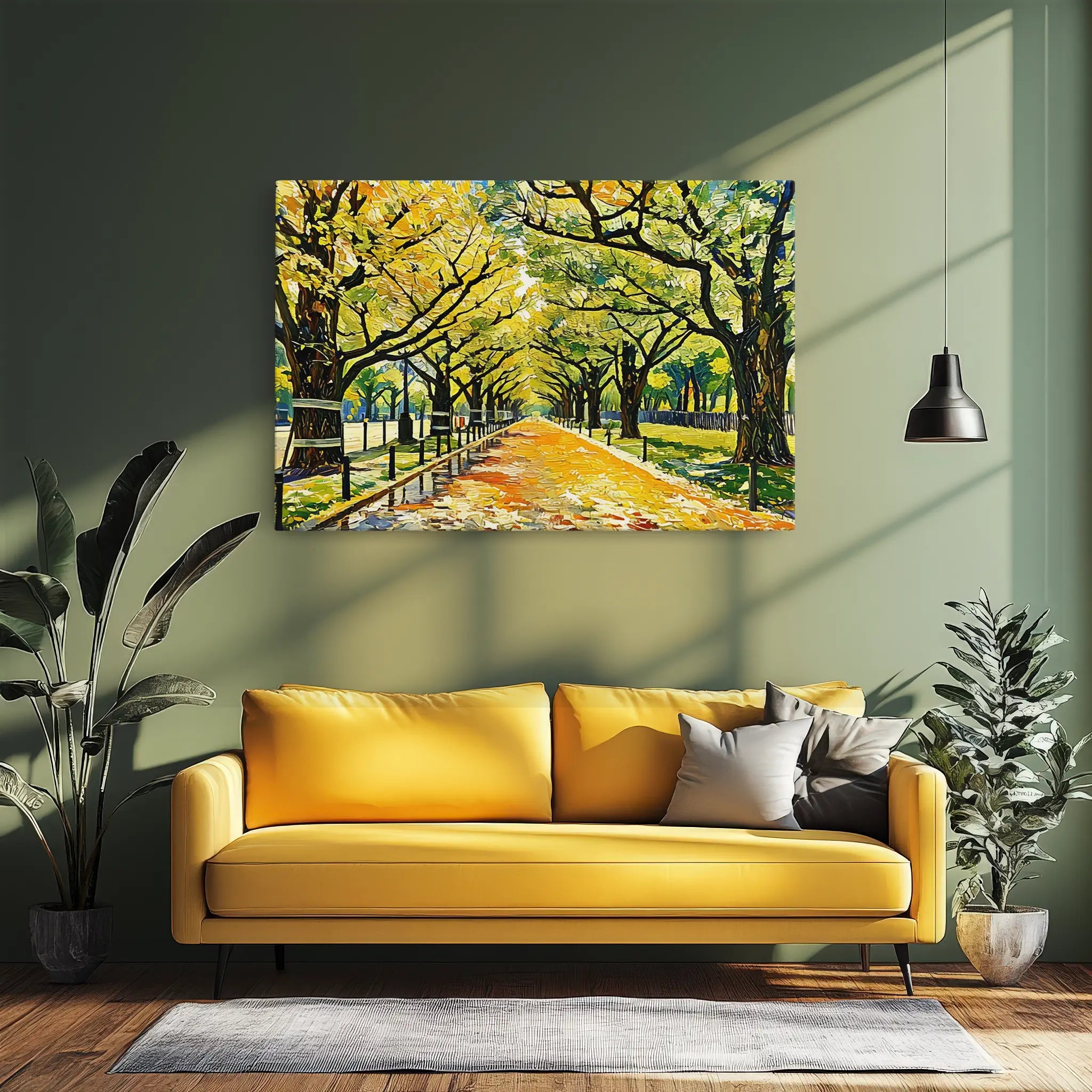 Autumn Tree-Lined Avenue Giclée Print 323002 Visual Wall Art AR3:2H Giclée Print